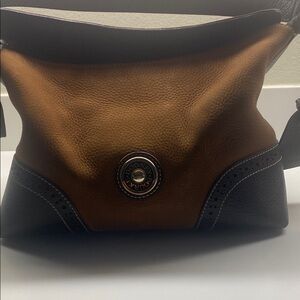 Dooney & Bourke Two-Tone Brown and Black Messenger Bag
